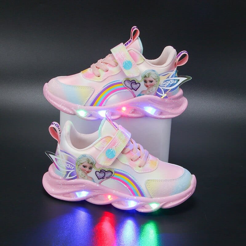 Rainbow Glitter Sneakers - LED Schuhe für Kinder
