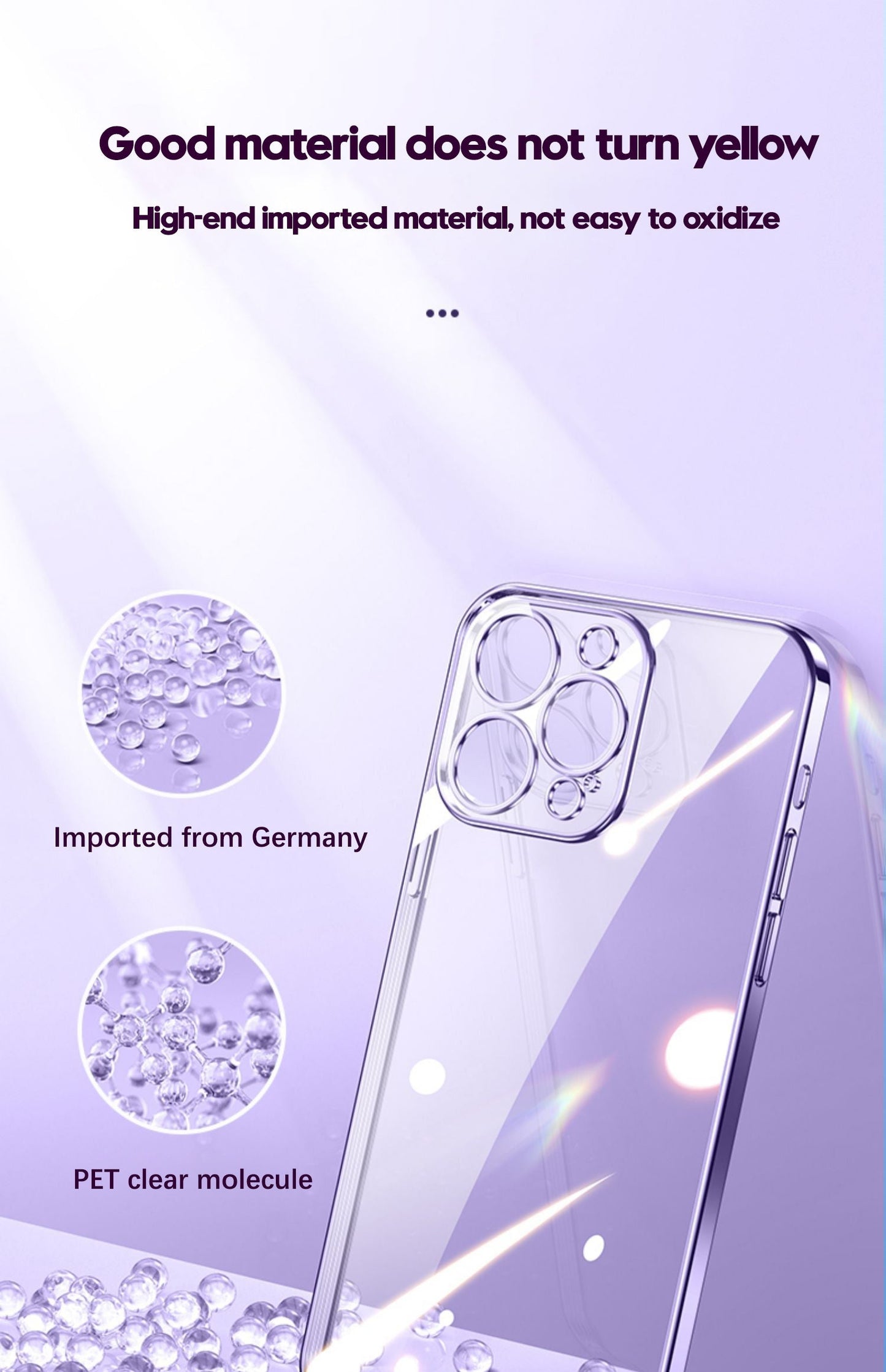 Luxus Stoßfeste Transparente Silikonhülle für Apple iPhone | Premium Beschichtung, Wasserabweisend & Kratzfestes Transparentes Glitter Design