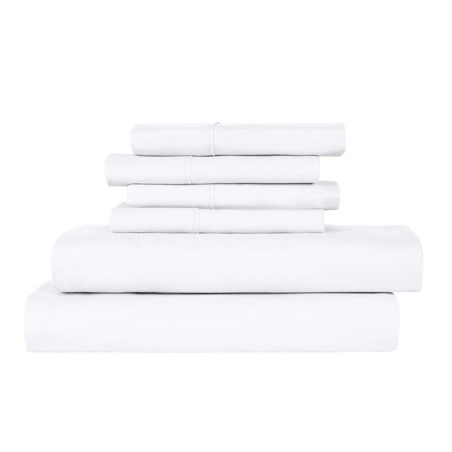 Bambus 2000 Fadenanzahl 6-teilige Luxus Bettwäsche Set - Organisch, Kühlend, 16 Zoll Tiefe Tasche, Ägyptischer Luxus mit Bonus Kissenbezügen - Schrumpf- und Farbverlustbeständig