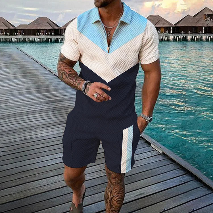 Sandsberg And Shorts | Abstract Arrow Polo-Set
