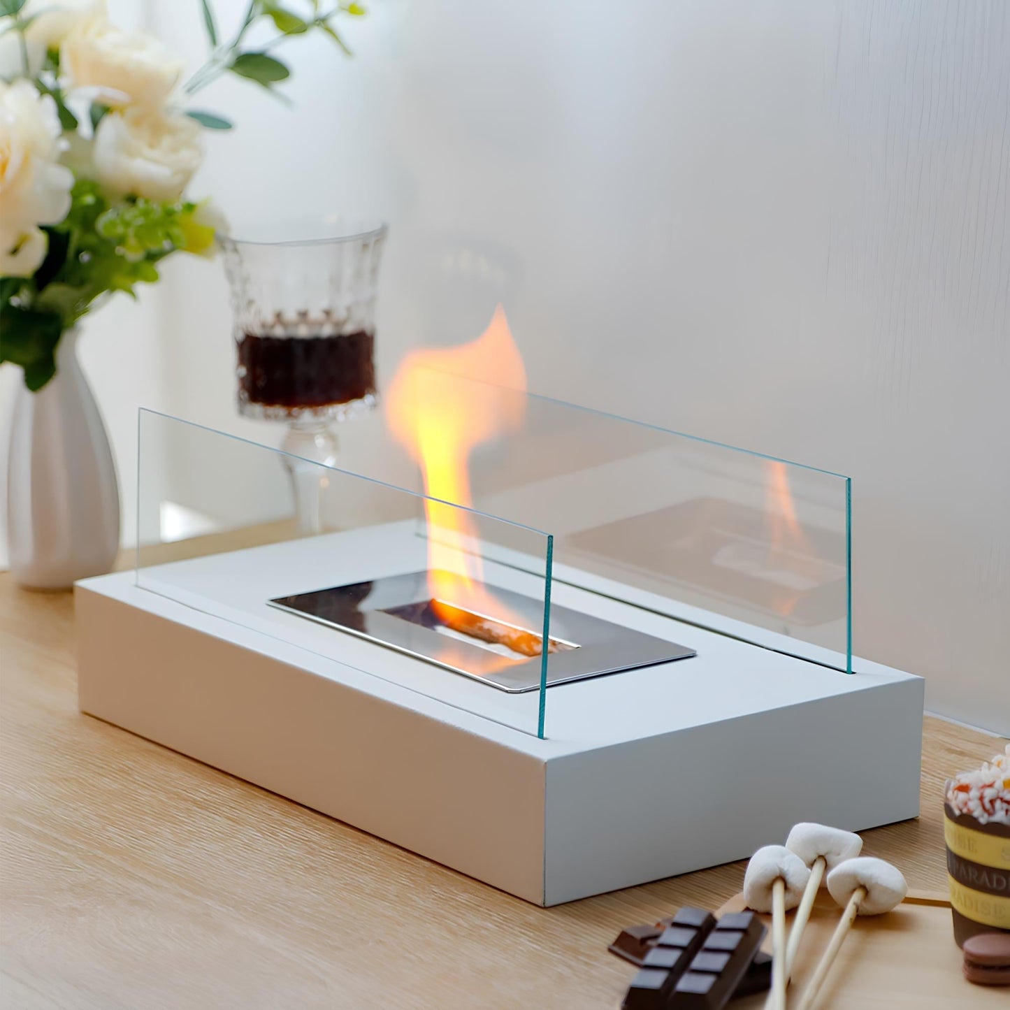 FireGlow – Luxuriöser Tischkamin für Innen & Außen