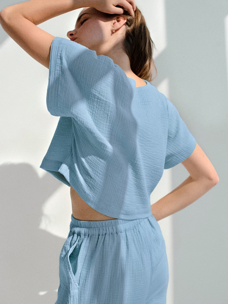 2-Teile-Set Lockere Pyjamas für Damen