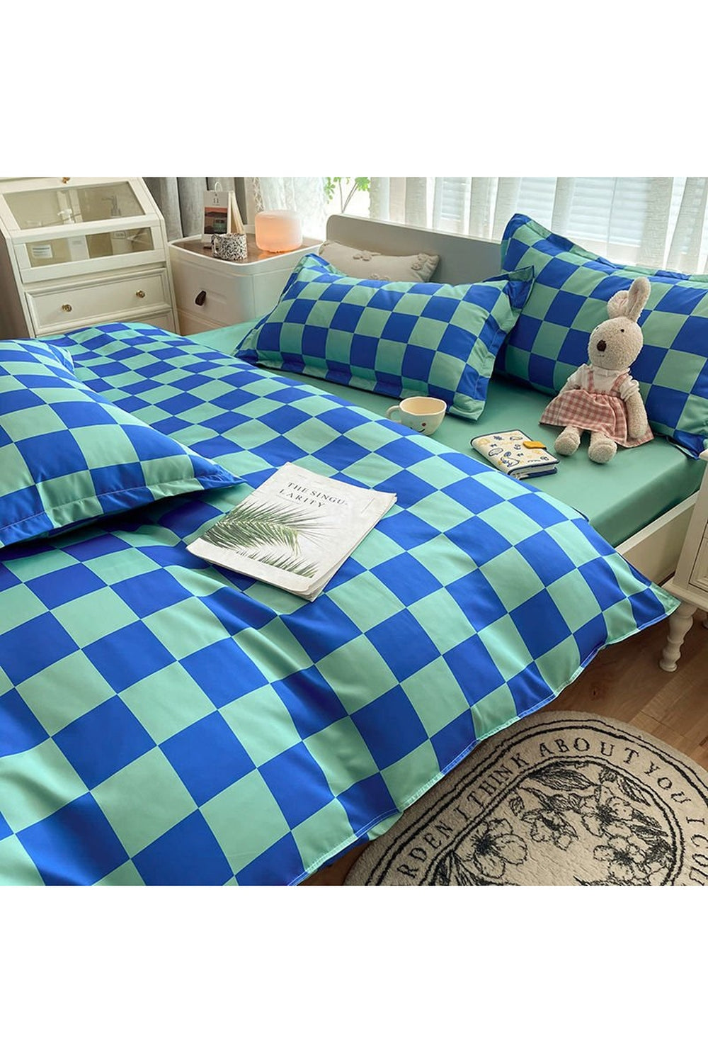 Schachbrettmuster Bettwäsche Set