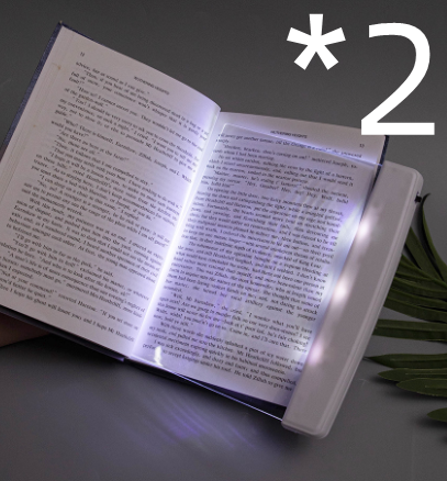 Leselampe aus Plexiglas mit LED und Lesezeichen