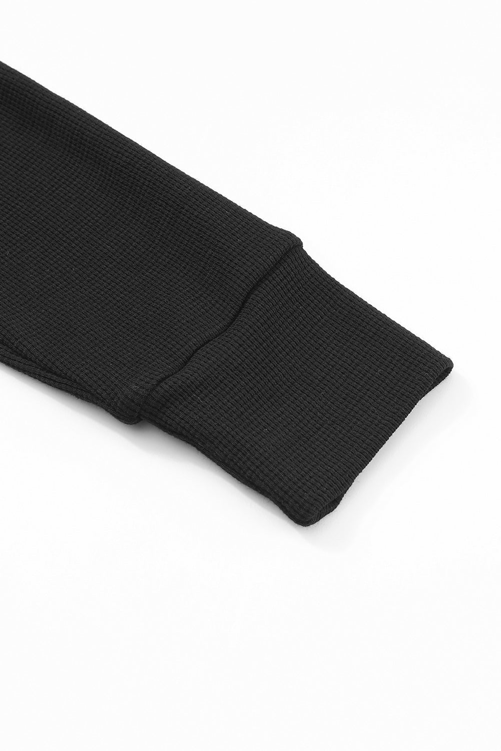 Schwarzer gerippter Strick cardigan mit offenen Vorderseite und Taschen