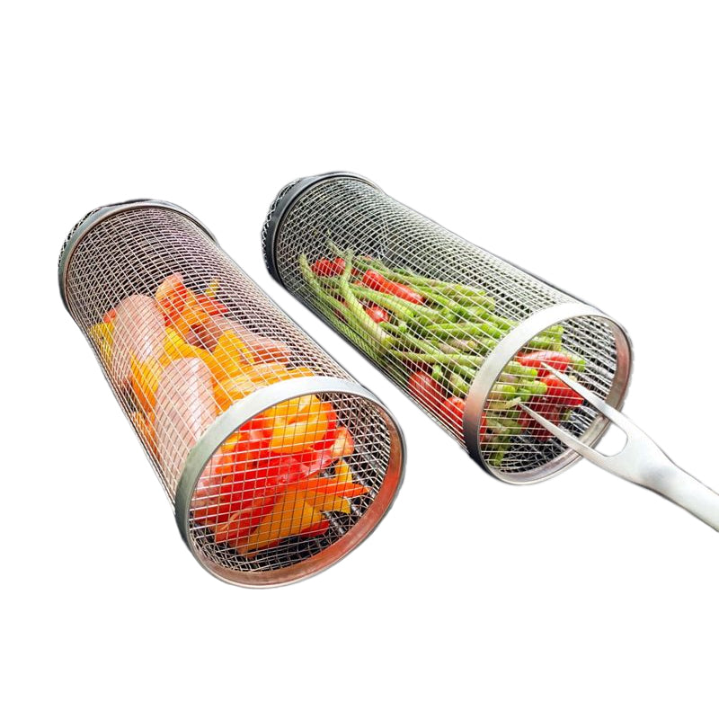 Sandsberg | Edelstahl rollbarer BBQ Grillkorb