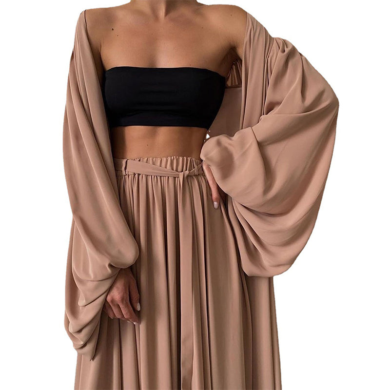 Frühling und Sommer Sexy Mantel 3 Sets