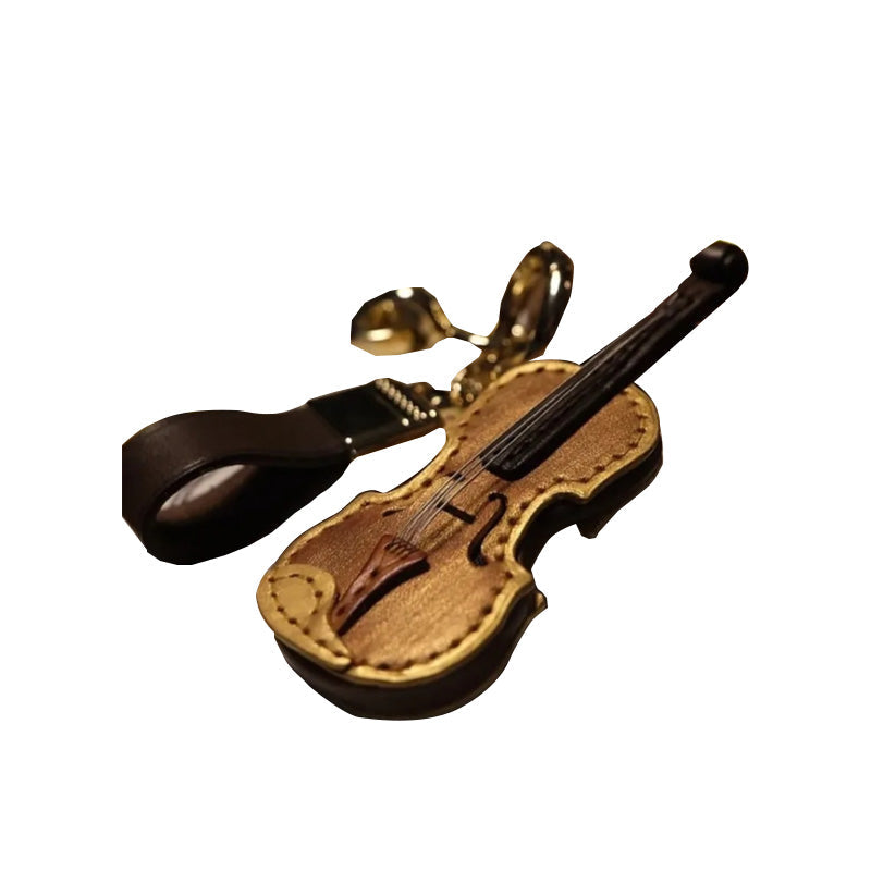 Hergestellter Leder Violin- & Cello-Schlüsselanhänger