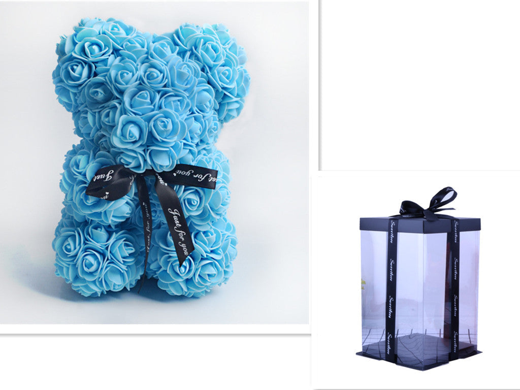Valentinstag Geschenk Rose Bär Ewige Blume Rose Teddybär PE Schaum Bär 25cm Valentinstag