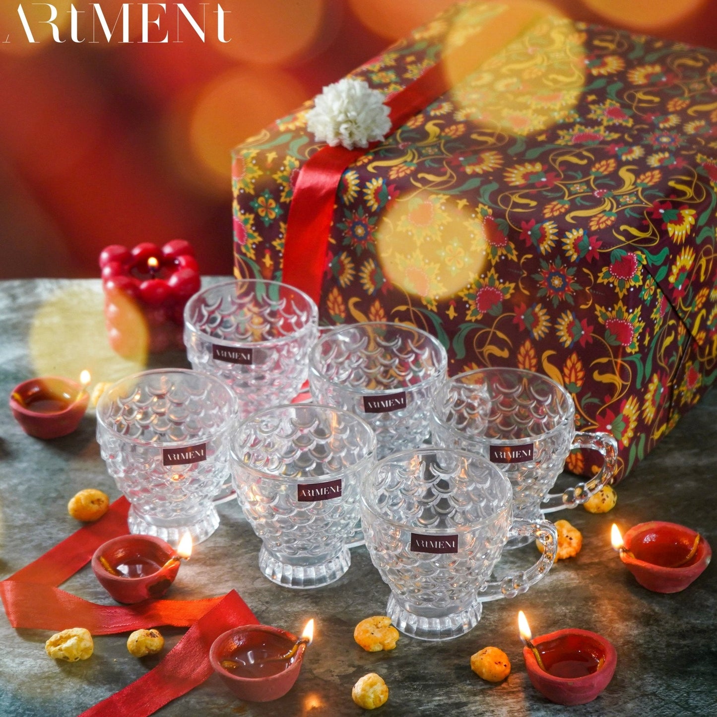 Bohemian Fun Fish Glasbecher Set