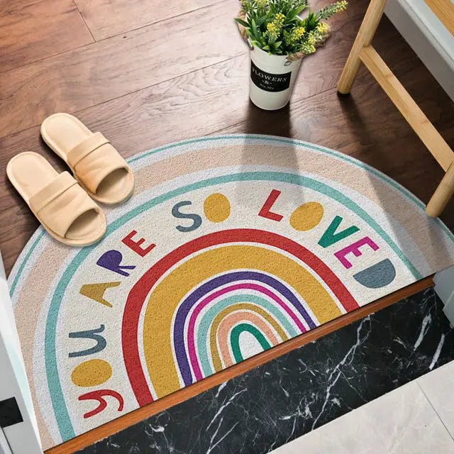Hellig bunte bedruckte Regenbogen- und Wassermelonen-Türmatte