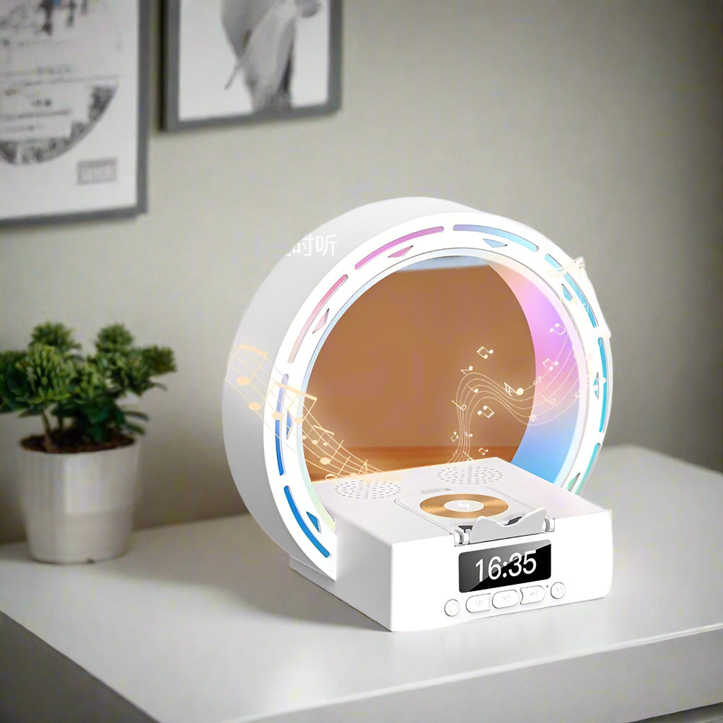 4-in-1 Bluetooth-luidsprekerlamp met oplaadpad en wekker