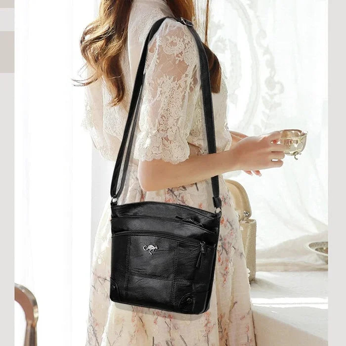 Leder Schultertasche mit stilvollem und geräumigem Design