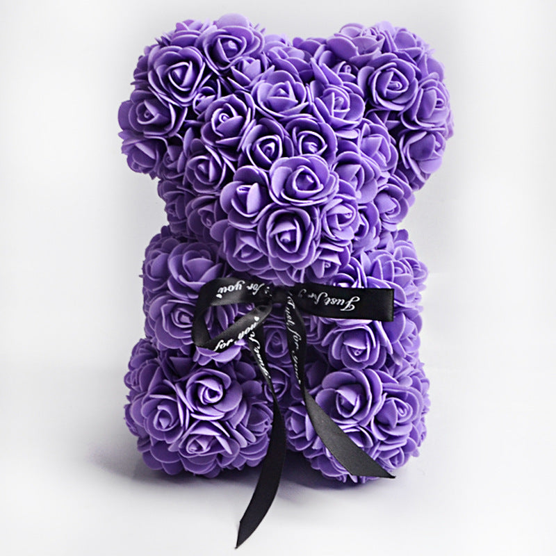 Valentinstag Geschenk Rose Bär Ewige Blume Rose Teddybär PE Schaum Bär 25cm Valentinstag