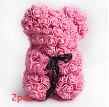 Valentinstag Geschenk Rose Bär Ewige Blume Rose Teddybär PE Schaum Bär 25cm Valentinstag