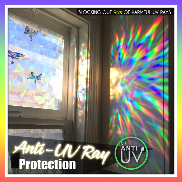 3D Regenbogen Fensterfolie