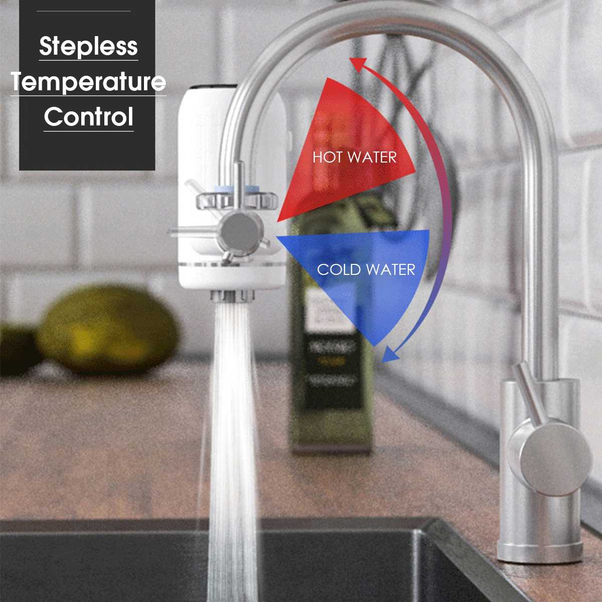 Elektrischen Wasserhahn ohne Installation anschließen