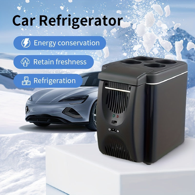 Kompakter 6L tragbarer Mini-Kühlschrank für Autos – DC 12V elektrischer Kühler für Getränke, Meeresfrüchte und Obst, ideal für Reisen und Outdoor-Abenteuer