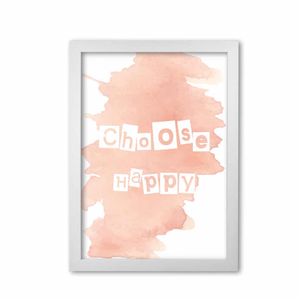 Sandsberg | Wählen Sie Happy Peach Aquarell Modern Print