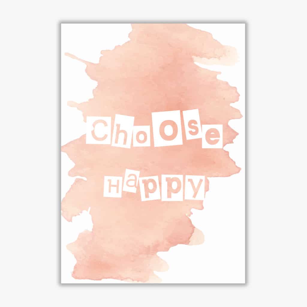 Sandsberg | Wählen Sie Happy Peach Aquarell Modern Print