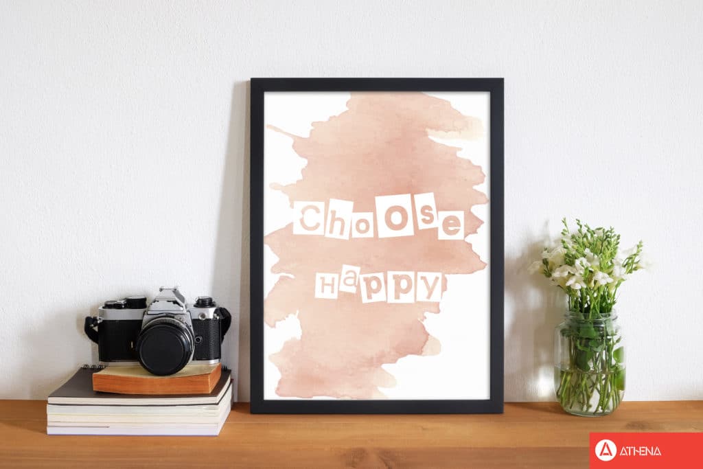 Sandsberg | Wählen Sie Happy Peach Aquarell Modern Print