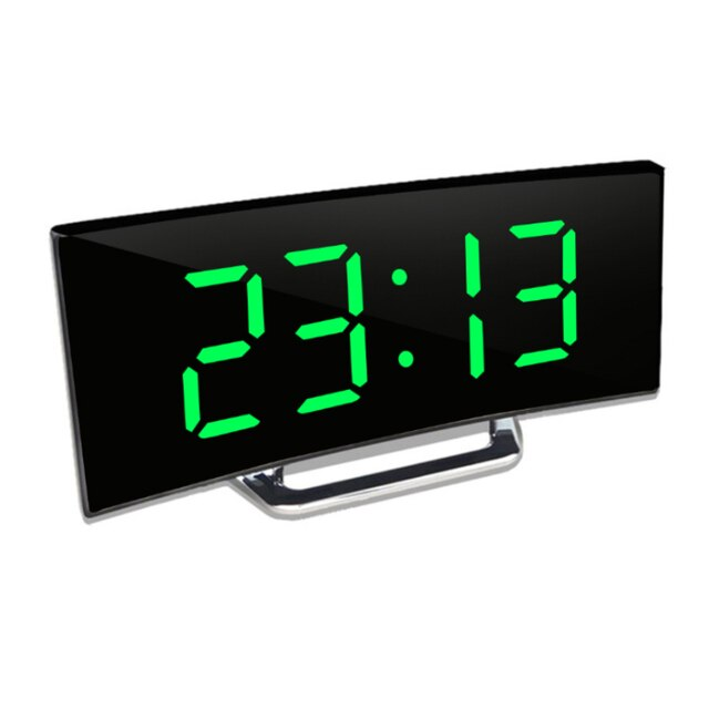 Sandsberg LED Digitalwecker | Großes Gebogenes Display | Dimmbar | Wecker mit Temperaturanzeige