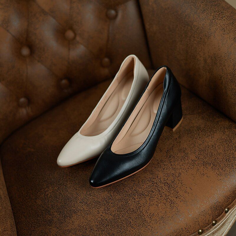 Bequeme High Heels Pumps - Damenschuhe Casual