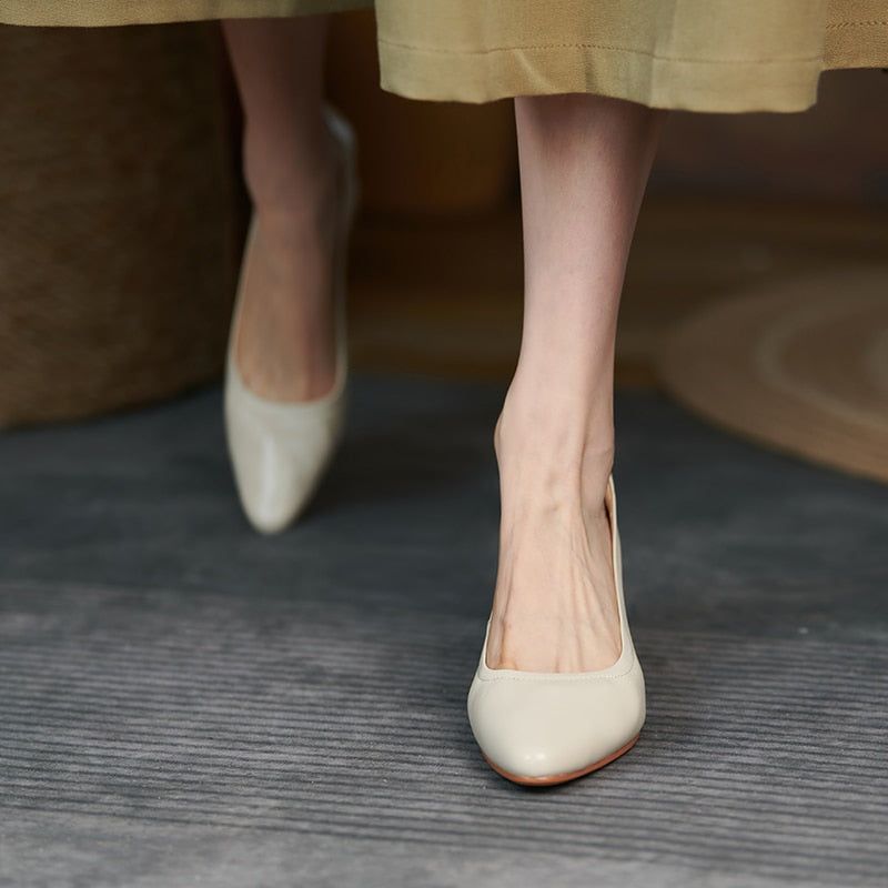 Bequeme High Heels Pumps - Damenschuhe Casual