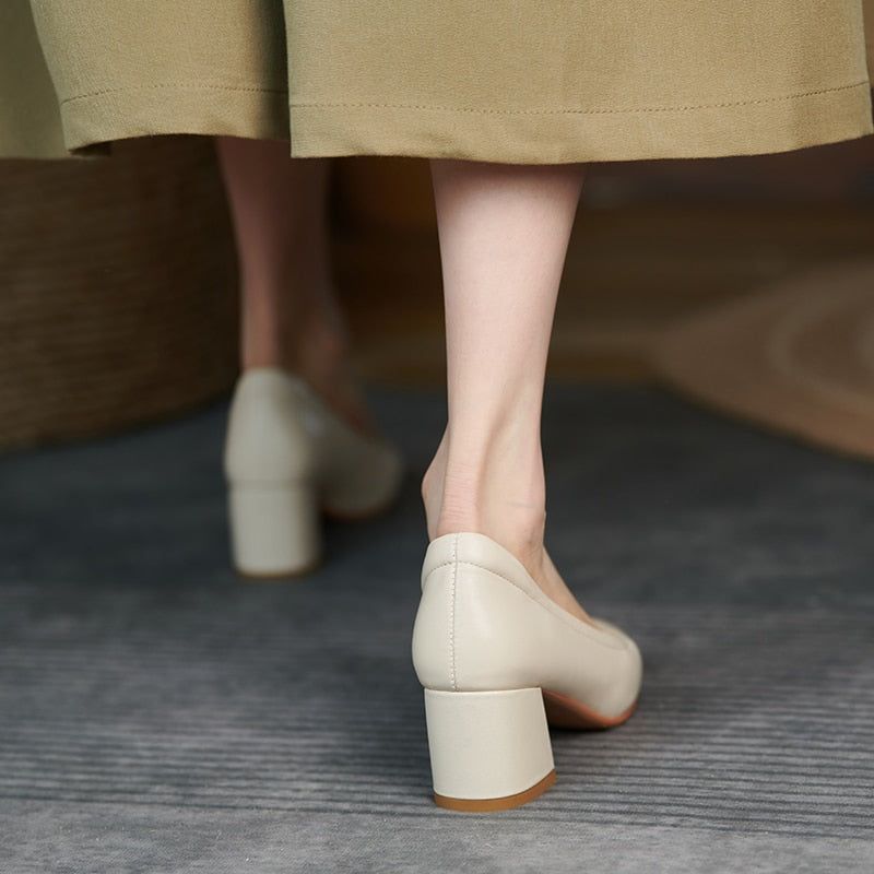 Bequeme High Heels Pumps - Damenschuhe Casual