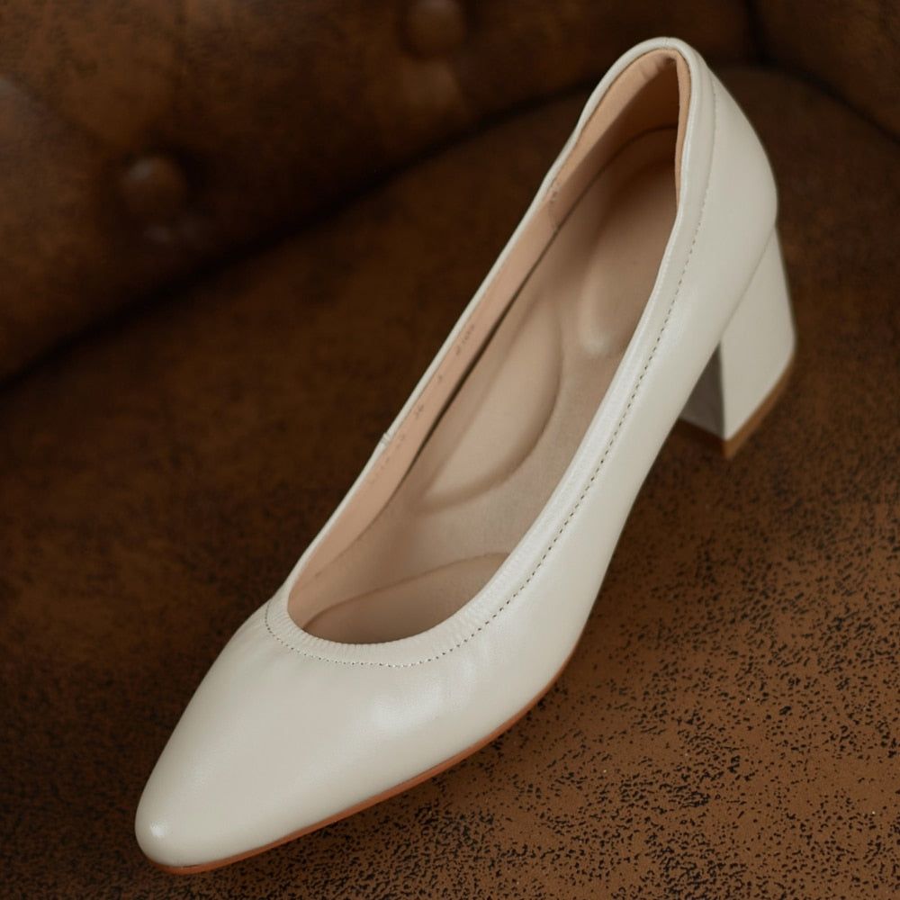 Bequeme High Heels Pumps - Damenschuhe Casual