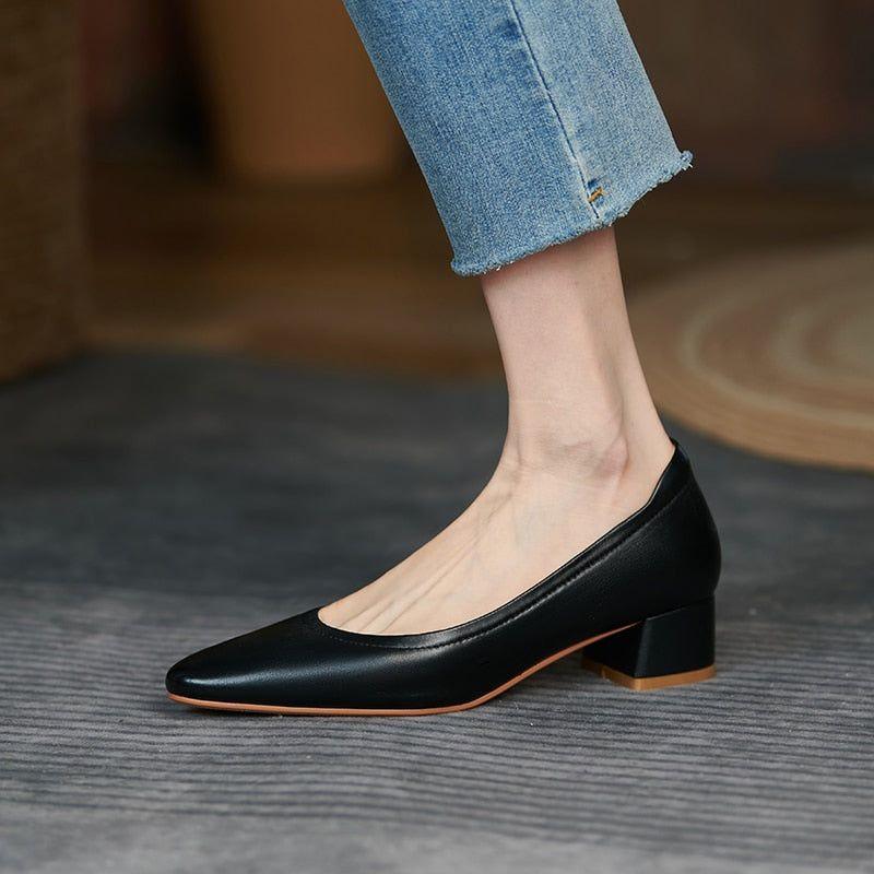 Bequeme High Heels Pumps - Damenschuhe Casual