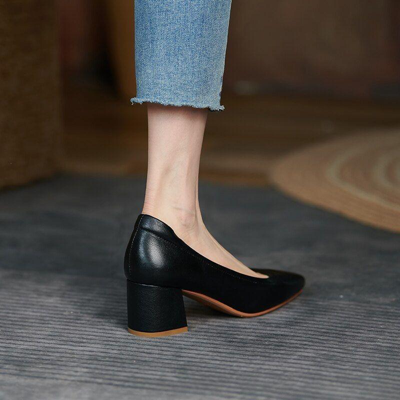 Bequeme High Heels Pumps - Damenschuhe Casual