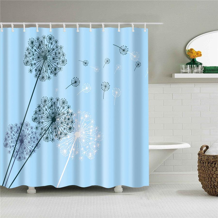 Blumen Polyester Duschvorhang mit Haken