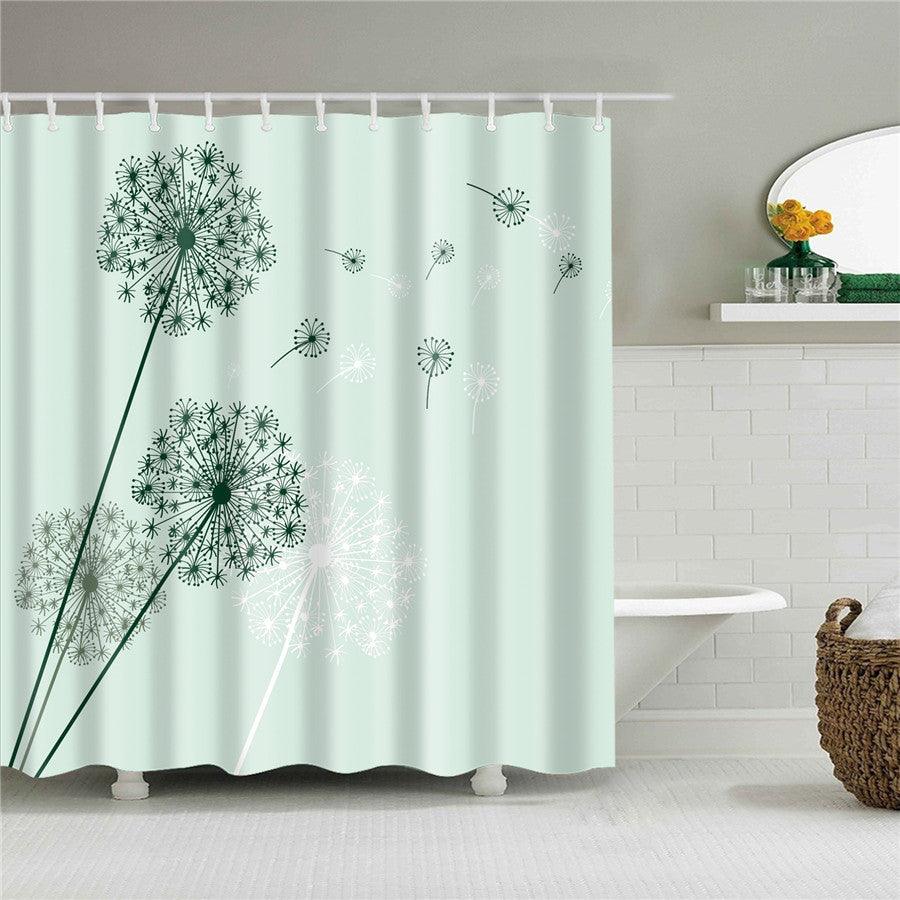 Blumen Polyester Duschvorhang mit Haken