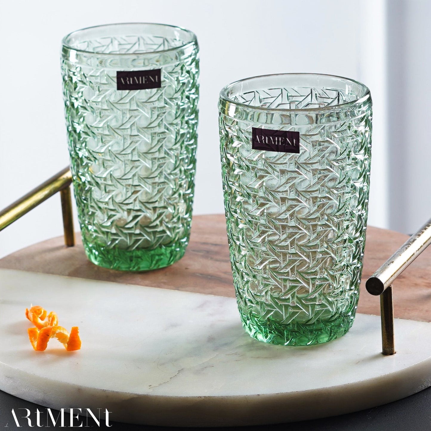 Criss-Cross Eindrücke Tumbler Gläser