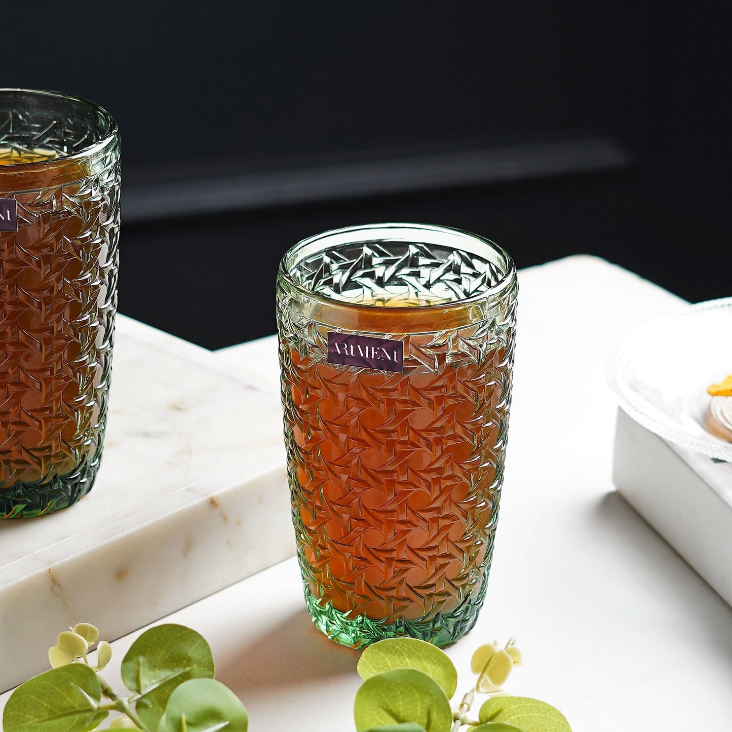 Criss-Cross Eindrücke Tumbler Gläser