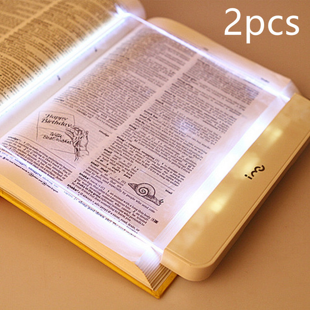 Leselampe aus Plexiglas mit LED und Lesezeichen