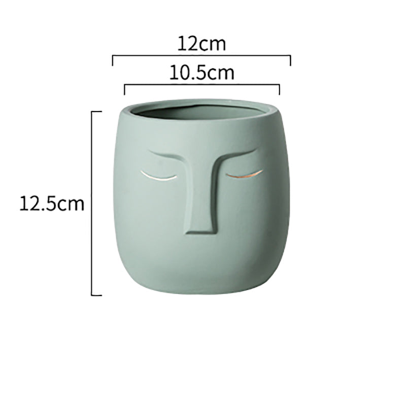 Keramische Gesicht Wohnzimmer Vase
