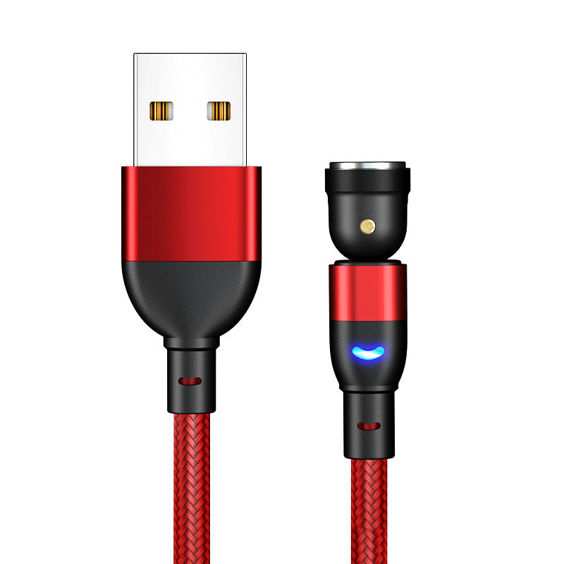 Datenkabel 540 Grad Blindabsaugung Rundes magnetisches Ladekabel Drei-in-eins gebogenes magnetisches Kabel