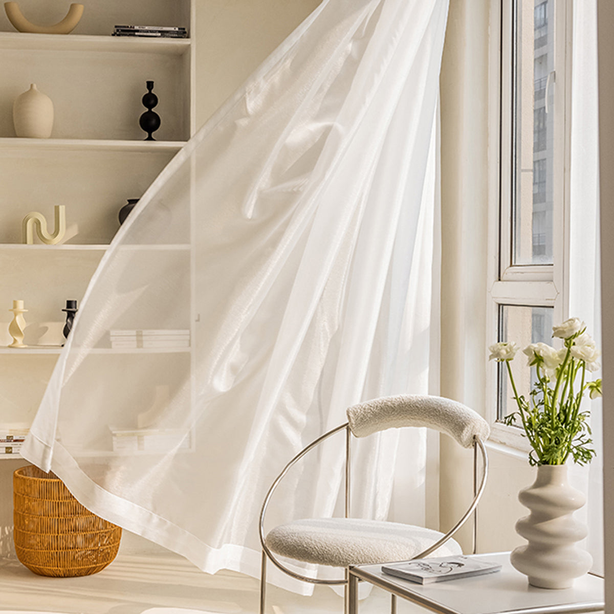 WeaveGlam Vorhänge - Elegante Durchsichtige Woven Vorhänge für Moderne Interieurs