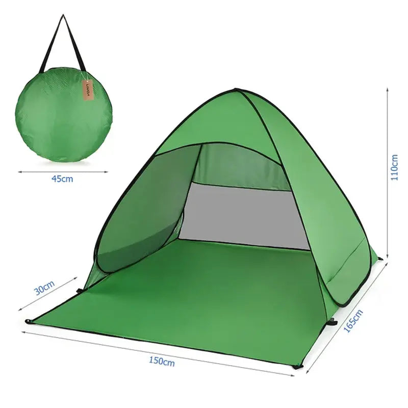 Sandsberg Automatische Sofort-Pop-up Strandzelte - Leichtes Outdoor UV-Schutz Camping Angelzelt Pavillon Sonnenschutz