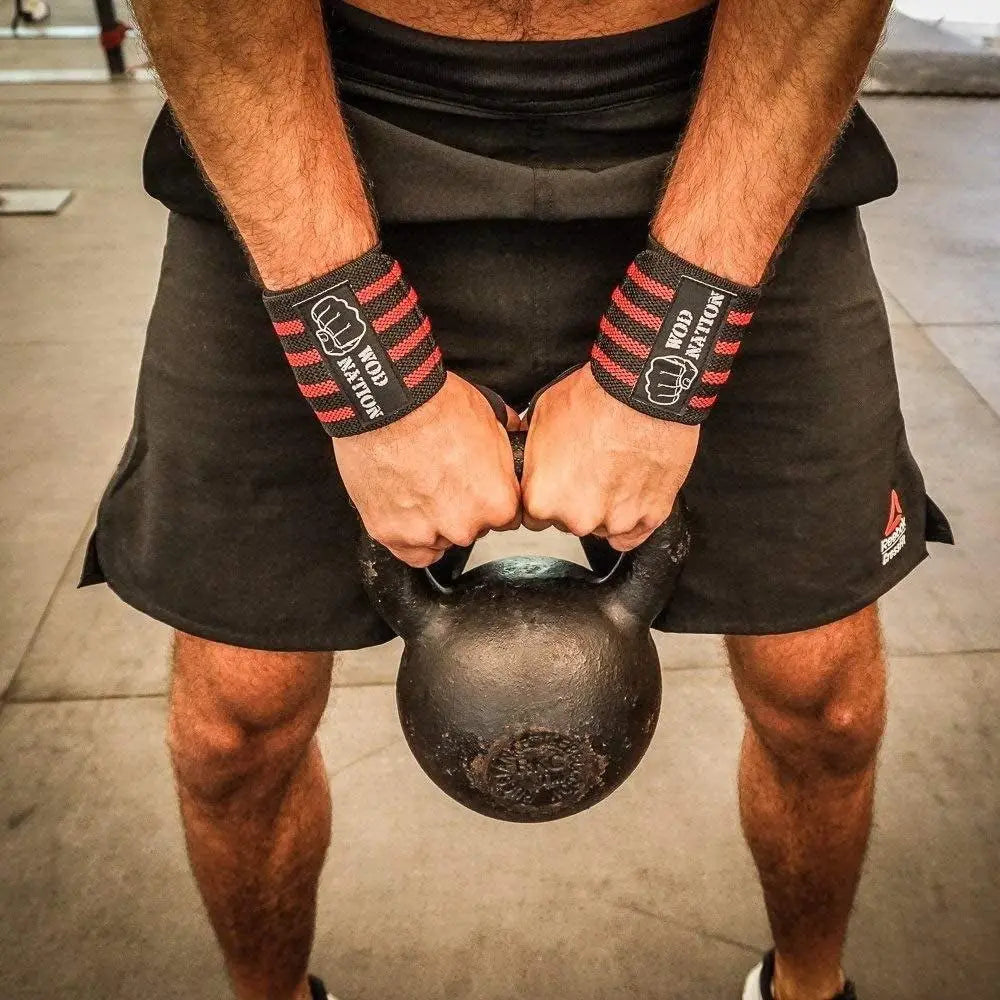 Gewichtheben Handgelenkband Set aus 2 Für Crossfit und Cross Training (30 cm oder 45 cm) + Enthält Tragetasche