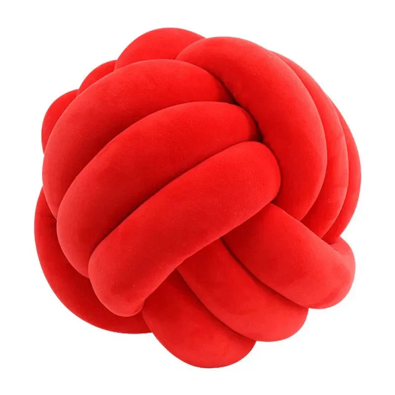 Dekorativer Knoten-Suede-Effekt-Ballweiche Kissen