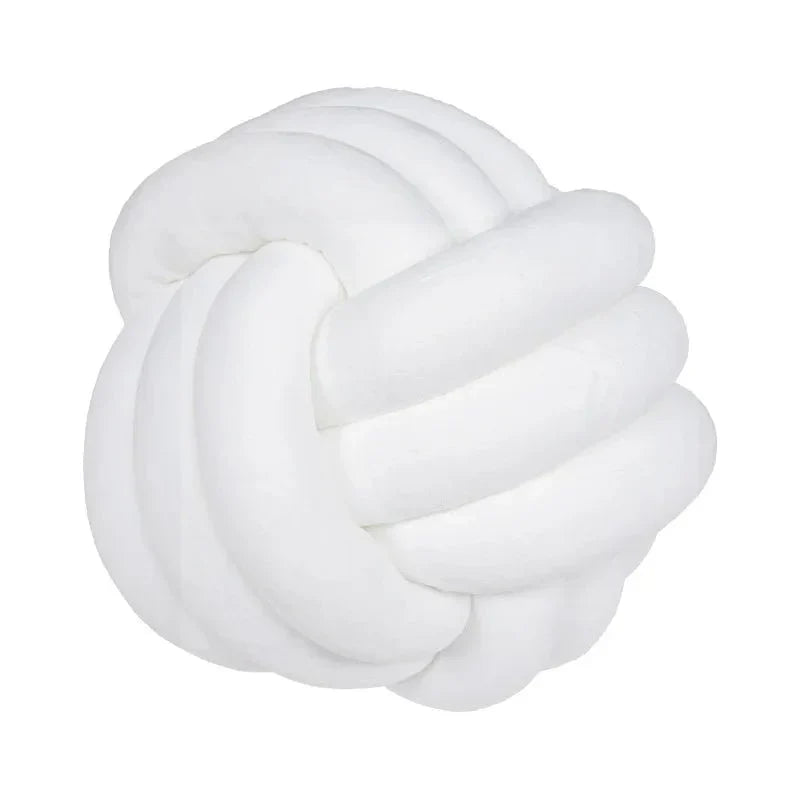 Dekorativer Knoten-Suede-Effekt-Ballweiche Kissen