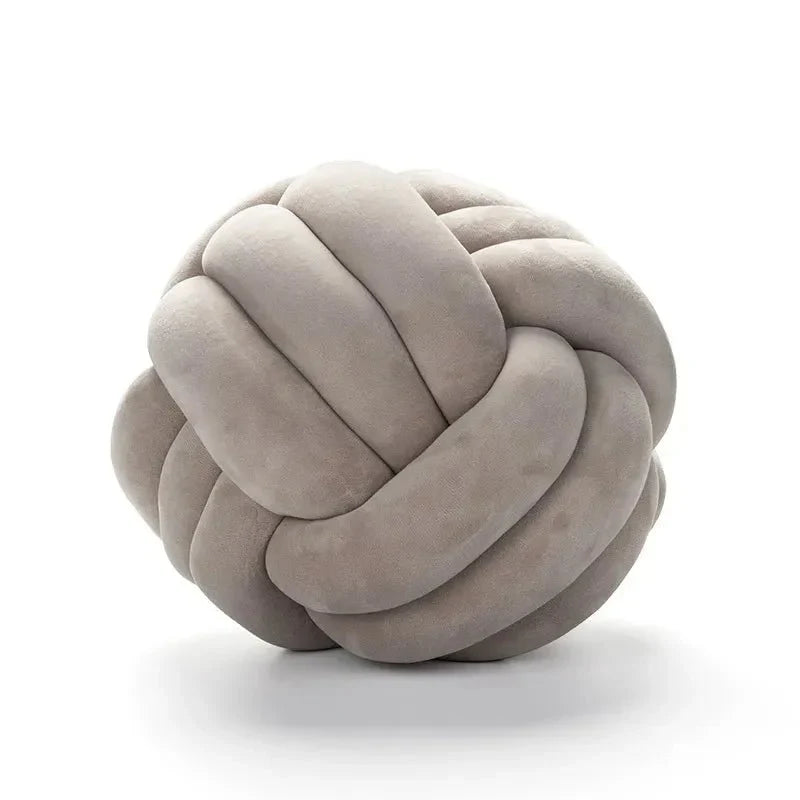 Dekorativer Knoten-Suede-Effekt-Ballweiche Kissen