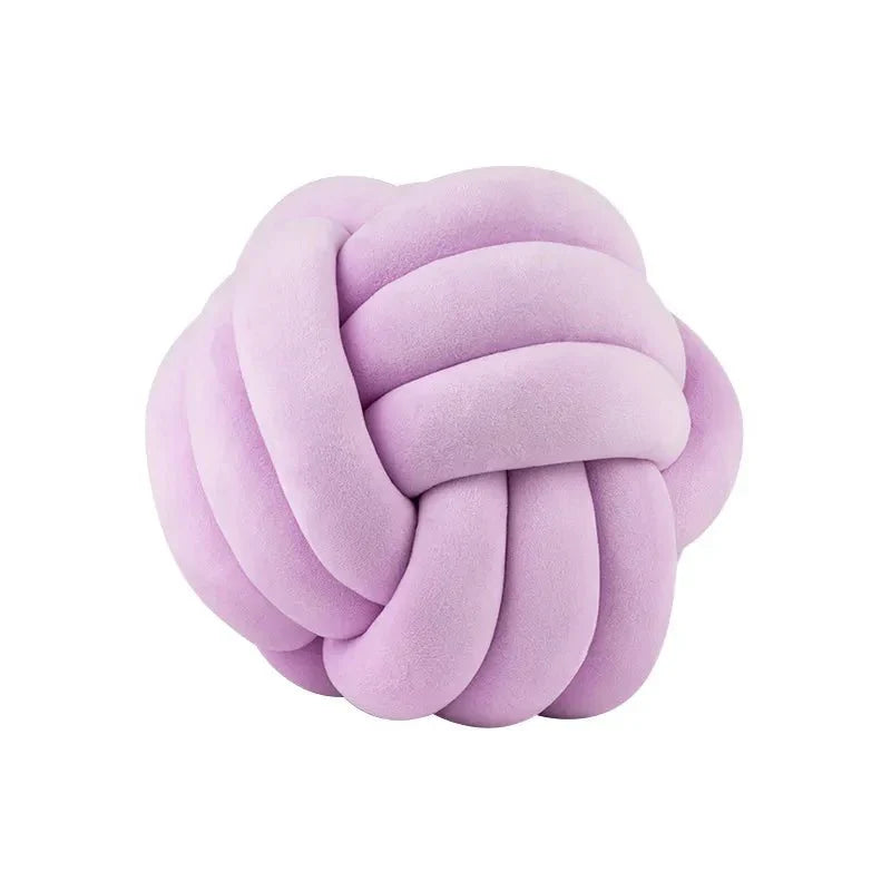 Dekorativer Knoten-Suede-Effekt-Ballweiche Kissen