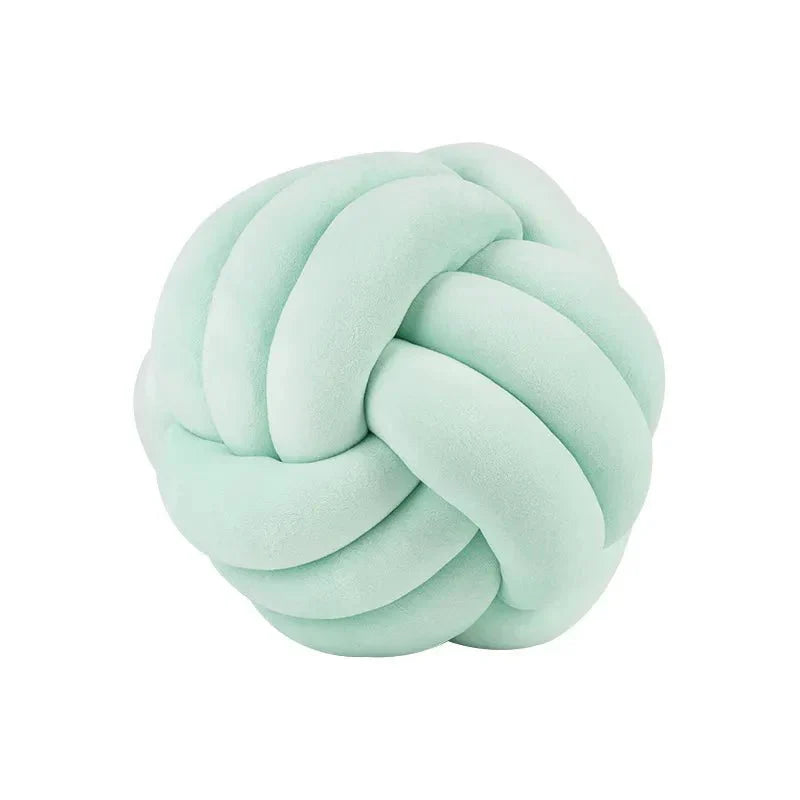 Dekorativer Knoten-Suede-Effekt-Ballweiche Kissen
