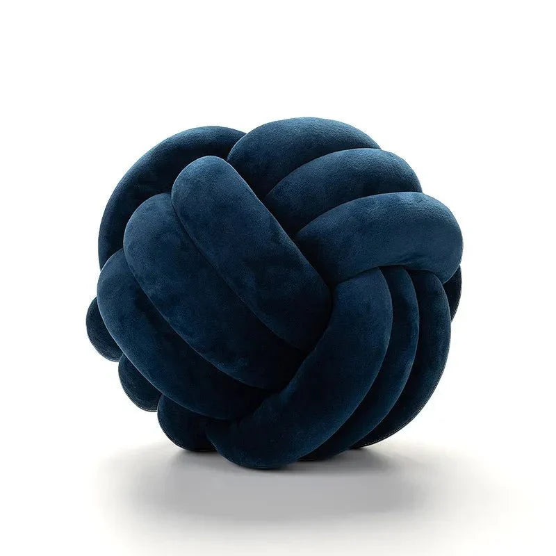Dekorativer Knoten-Suede-Effekt-Ballweiche Kissen