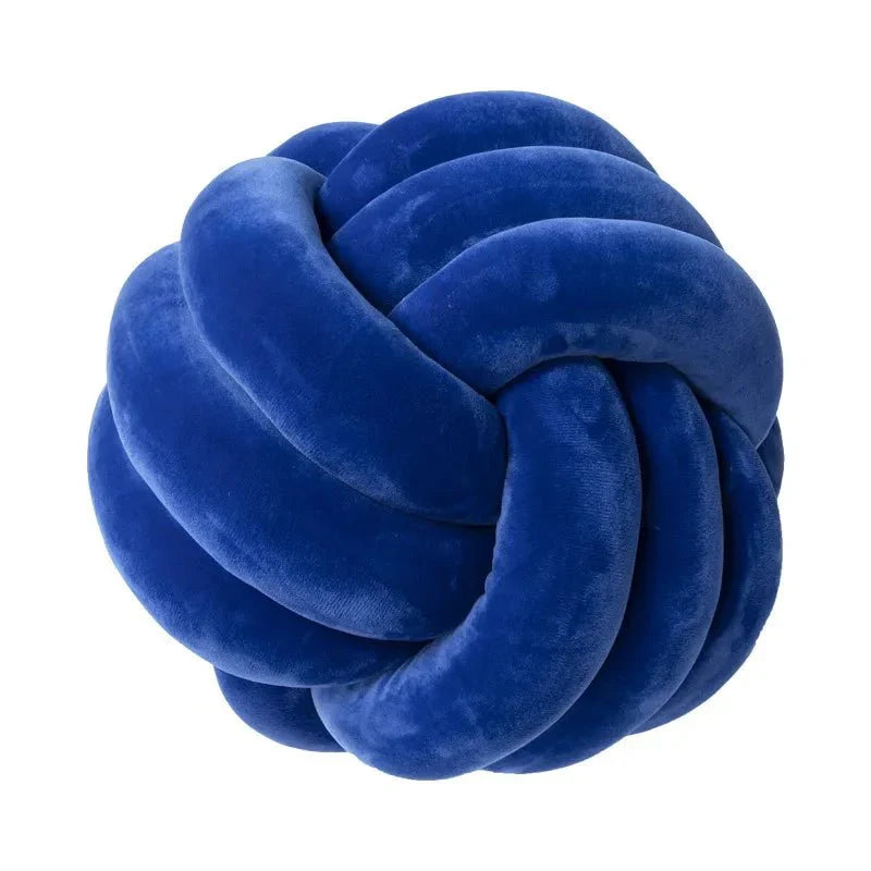 Dekorativer Knoten-Suede-Effekt-Ballweiche Kissen