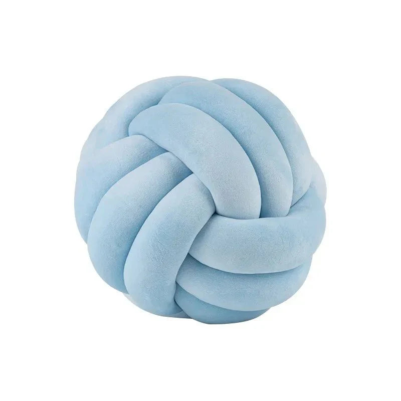 Dekorativer Knoten-Suede-Effekt-Ballweiche Kissen